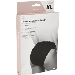 Outlet Gifi Culotte menstruelle lavable noir Taille XL
