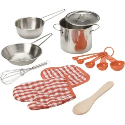 Gifi Jeux D'Imagination Et D'Imitation<Dinette batterie de cuisine en métal 12 pièces