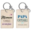 Discount Gifi Duo de porte-clés en bois