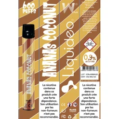 E-cigarette jetable ananas coconut 2 ml 0.9% nicotine*Gifi Clearance