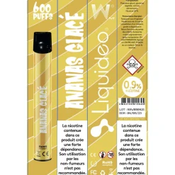 E-cigarette jetable ananas glacé 2 ml 0.9% nicotine*Gifi Clearance
