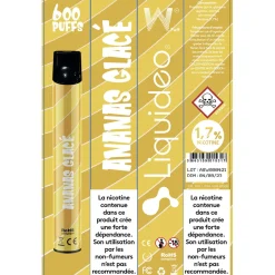 E-cigarette jetable ananas glacé 2 ml 1.7% nicotine*Gifi Discount