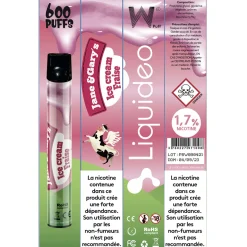 E-cigarette jetable ice cream fraise 2 ml 1.7% nicotine*Gifi Sale