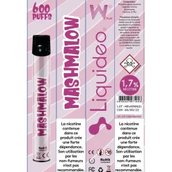 E-cigarette jetable mashmalow 2 ml 1.7% nicotine*Gifi Sale