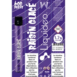 E-cigarette jetable raisin glacé 2 ml 1.7% nicotine*Gifi Best