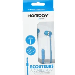 Ecouteurs à câble plat Homday*Gifi Best