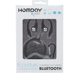 Ecouteurs et mini enceinte Homday*Gifi New