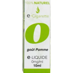 E liquide 100% naturel pomme 0mg/ml de nicotine*Gifi New
