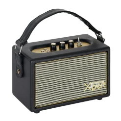 Enceinte bluetooth sans fil Homday X-Pert rétro marron et doré*Gifi Discount