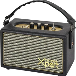 Enceinte bluetooth sans fil Homday X-Pert rétro marron et doré*Gifi Discount