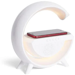 Enceinte multifonction forme G lampe et chargeur à induction*Gifi