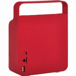 Enceinte portable Bluetooth Homday abs finition tissu rouge*Gifi Clearance