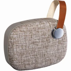 Enceinte portable Bluetooth Homday abs finition tissu gris taupe*Gifi Discount