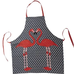 Gifi Ensemble de cuisine design flamant rose et coeur