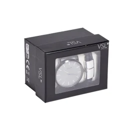 Best Gifi Ensemble montre et bracelet homme simili noir