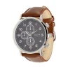 New Gifi Ensemble montre et bracelet homme simili marron