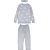 Gifi Ensemble pyjama hiver motif coeur avec masque de nuit
