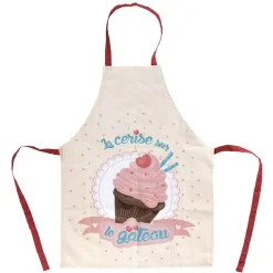 Gifi Ensemble tablier de cusine enfant La cerise sur le gâteau