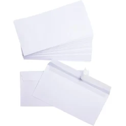 Enveloppe autoadhésive blanche 11x22 cm x100*Gifi Hot