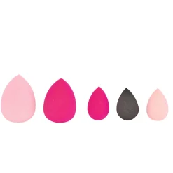 New Gifi Eponge cosmétique rose fuchsia et noir x5