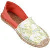 Sale Gifi Espadrille Femme corail motif feuille T36/41
