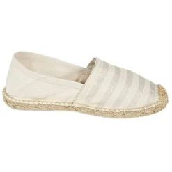 Discount Gifi Espadrilles Femme beige rayé gris pailleté T36/40