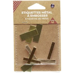 Gifi Etiquettes en métal à embosser