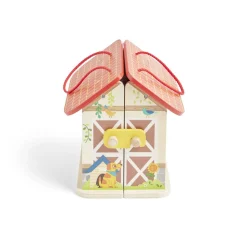 Gifi Eveil<Ferme ou hôpital ou caserne de pompiers pliable en bois 20,5x17,5xH19cm