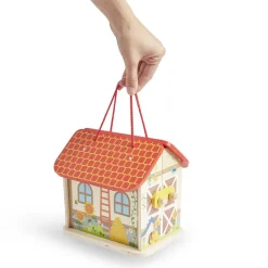 Gifi Eveil<Ferme ou hôpital ou caserne de pompiers pliable en bois 20,5x17,5xH19cm
