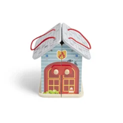 Gifi Eveil<Ferme ou hôpital ou caserne de pompiers pliable en bois 20,5x17,5xH19cm
