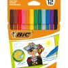 Feutre de coloriage BIC pointe fine x12*Gifi New