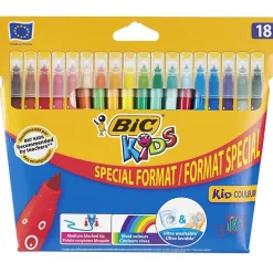 Gifi Feutres 18 couleurs Bic Kids format spécial