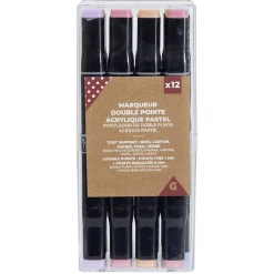 Gifi Feutres double pointe acrylique pastel x12