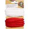 Gifi Ficelle pompon rouge blanc L. 2 m x2