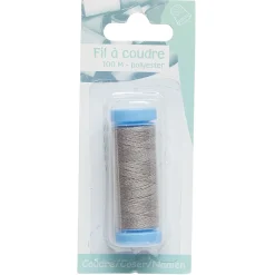 Gifi Fil à coudre polyester gris 100 m