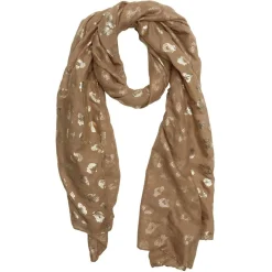 Online Gifi Foulard camel imprimé pois irréguliers dorés