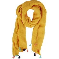 Discount Gifi Foulard plissé avec pompons