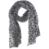Best Gifi Foulard plissé motif léopard gris marron