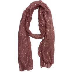 Hot Gifi Foulard rose imprimé pois dorés