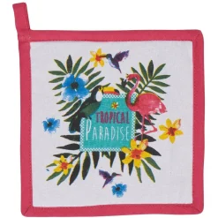 Sale Gifi Gant de cuisine et manique motif tropical