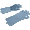Hot Gifi Gant en silicone pour vaisselle bleu x2
