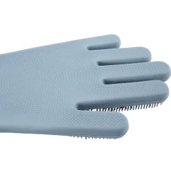 Hot Gifi Gant en silicone pour vaisselle bleu x2
