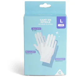 Online Gifi Gants en nitrile taille L x10 bleu