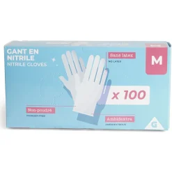 Clearance Gifi Gants en nitrile taille M x100 bleu
