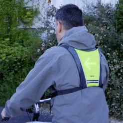 Gifi Gilet signalétique LED vert et noir