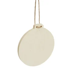 Gifi Guirlande corde boule plate à décorer en bois 1,5m