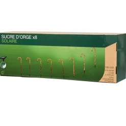 Gifi Guirlande de 8 sucres d orge lumineux solaire à planter 3,5m