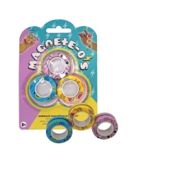 Gifi Jeux De Société Et Éducatifs<Hand Spinner Fidget anneau magnétique bleu jaune rose x3