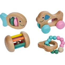 Gifi Eveil<Hochet sensoriel en bois x4