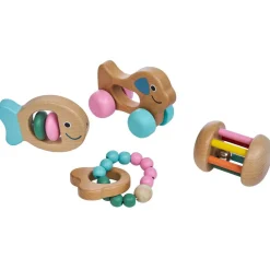 Gifi Eveil<Hochet sensoriel en bois x4